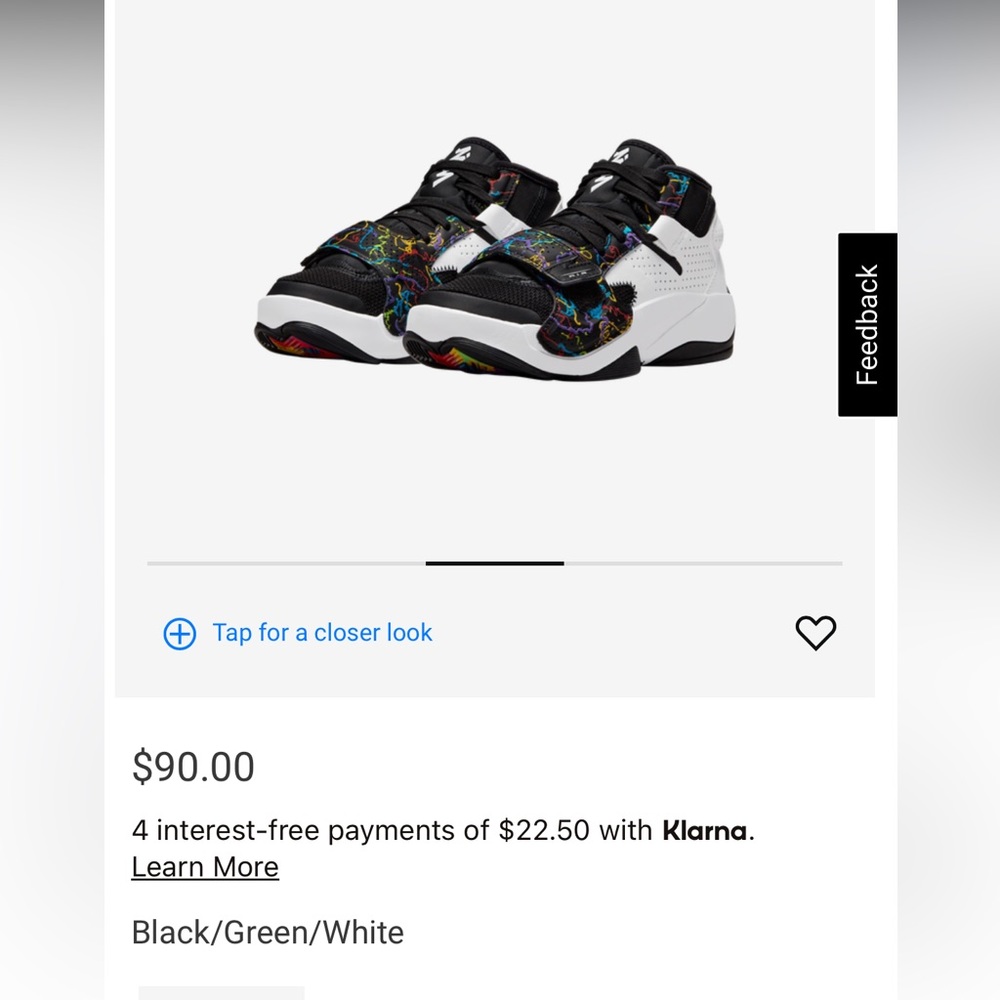 Jordan Zion 2 toddler size 12c